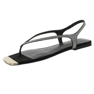 NWB INC Women's Pasca Embellished Square Toe‎ Slide Sandals Size 6.5